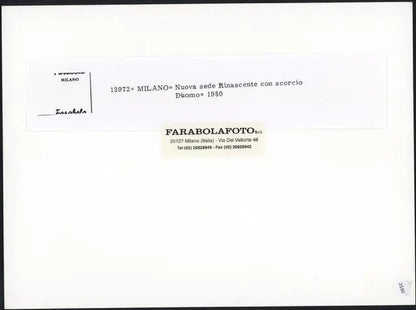 Sede Rinascente a Milano 1950 Ft 3550 - Stampa 24x18 cm - Farabola Stampa ai sali d'argento