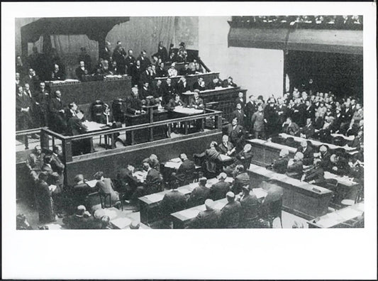 Seduta della Società delle Nazioni anni 20 Ft 37779 - Stampa 24x18 cm - Farabola Stampa ai sali d'argento (anni 90)