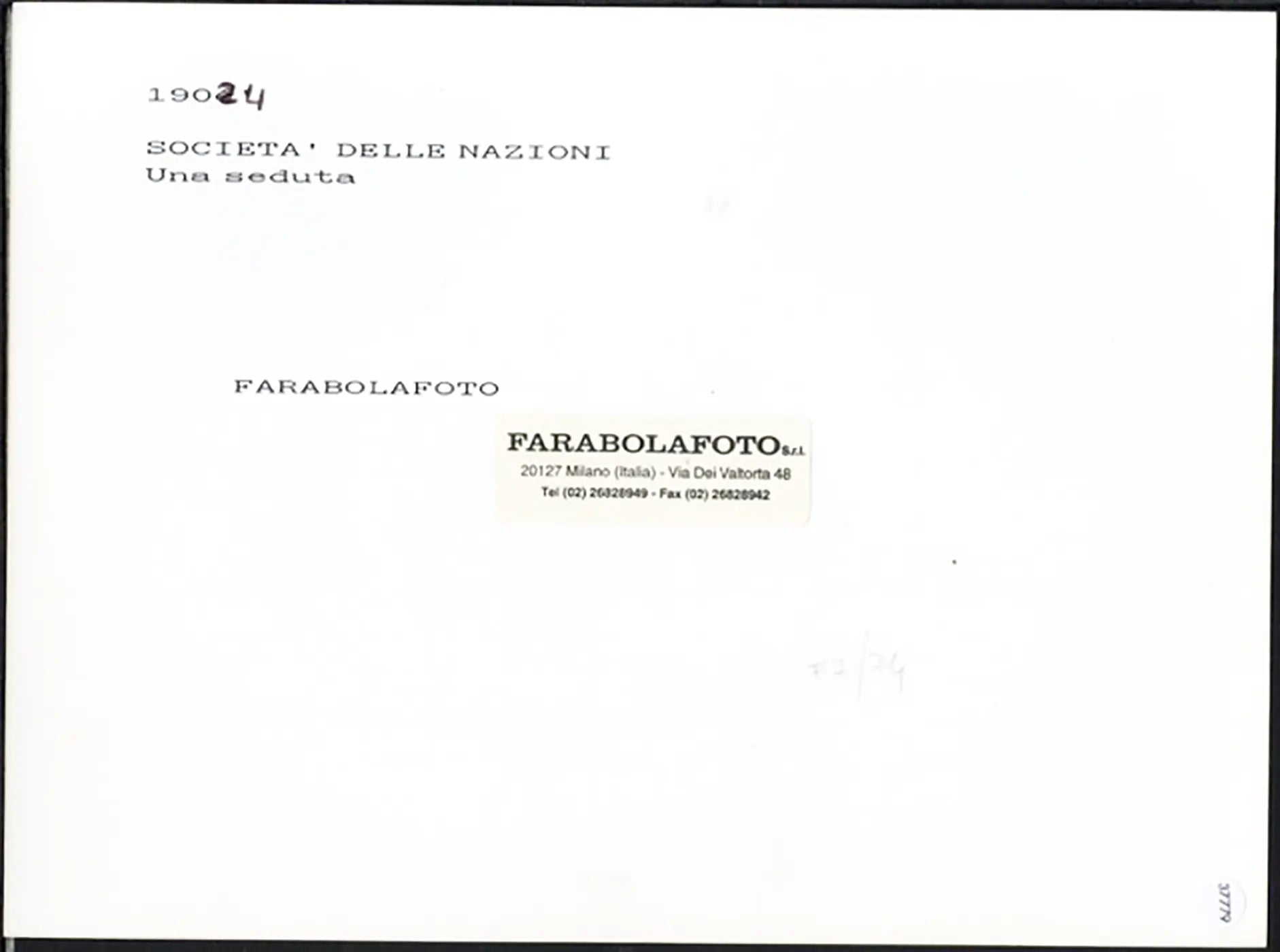 Seduta della Società delle Nazioni anni 20 Ft 37779 - Stampa 24x18 cm - Farabola Stampa ai sali d'argento (anni 90)