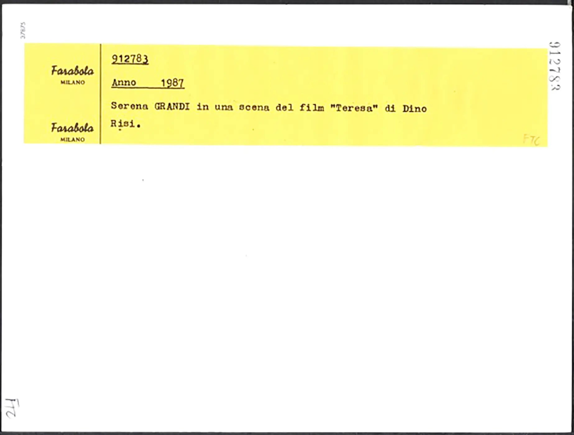 Serena Grandi nel film Teresa 1987 Ft 37875 - Stampa 24x18 cm - Farabola Stampa ai sali d'argento
