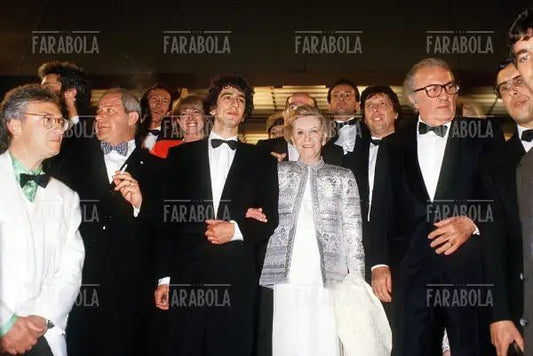 Sergio Rubini, Federico Fellini e Giulietta Masina, Festival di Cannes, 1993 - Farabola Immagine digitale