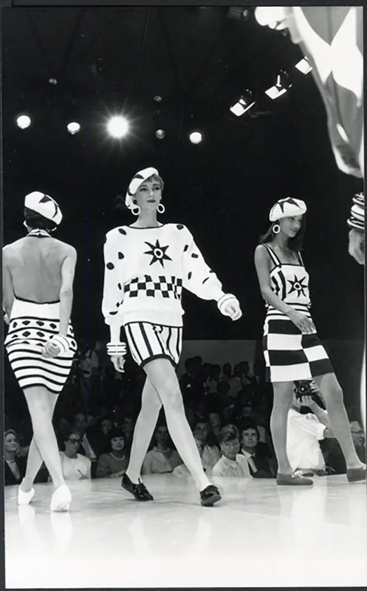 Settimana della Moda 1985 Modelli Fendi Ft 36361 - Stampa 13x18 cm - Farabola Stampa ai sali d'argento