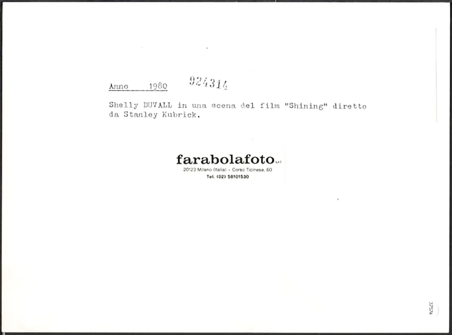 Shelly Duval film Shining 1980 Ft 37574 - Stampa 24x18 cm - Farabola Stampa ai sali d'argento