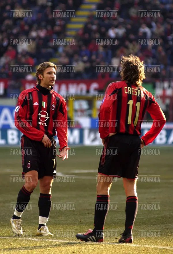 Shevchenko e Crespo, Milan vs Bologna, 2005 - Farabola Immagine digitale