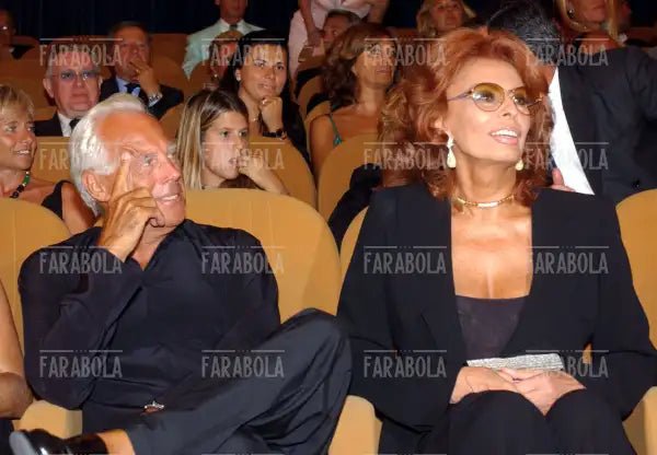 Sophia Loren e Giorgio Armani, Festival di Venezia, 2002 - Farabola Immagine digitale