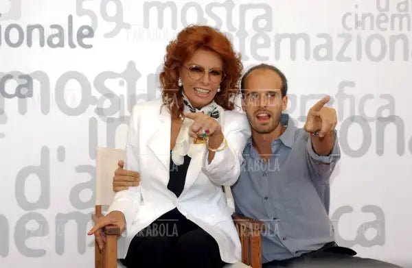 Sophia Loren e il figlio Edoardo Ponti, Festival di Venezia, 2002 - Farabola Immagine digitale