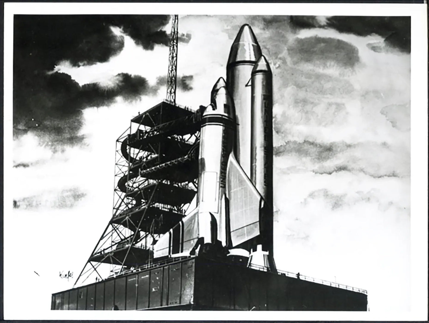 Space Shuttle con razzo vettore 1978 Ft 5072 - Stampa 20x15 cm - Farabola Stampa ai sali d'argento