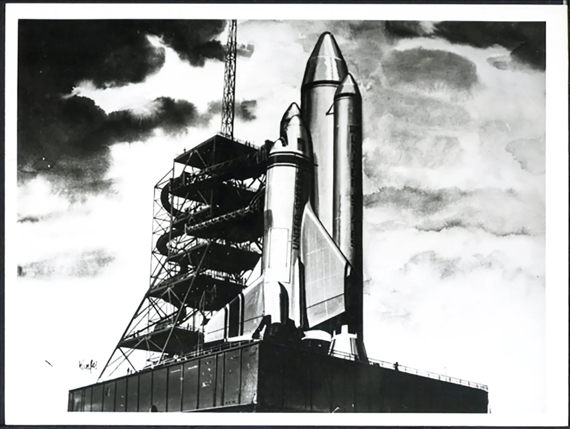 Space Shuttle con razzo vettore 1978 Ft 5072 - Stampa 20x15 cm - Farabola Stampa ai sali d'argento