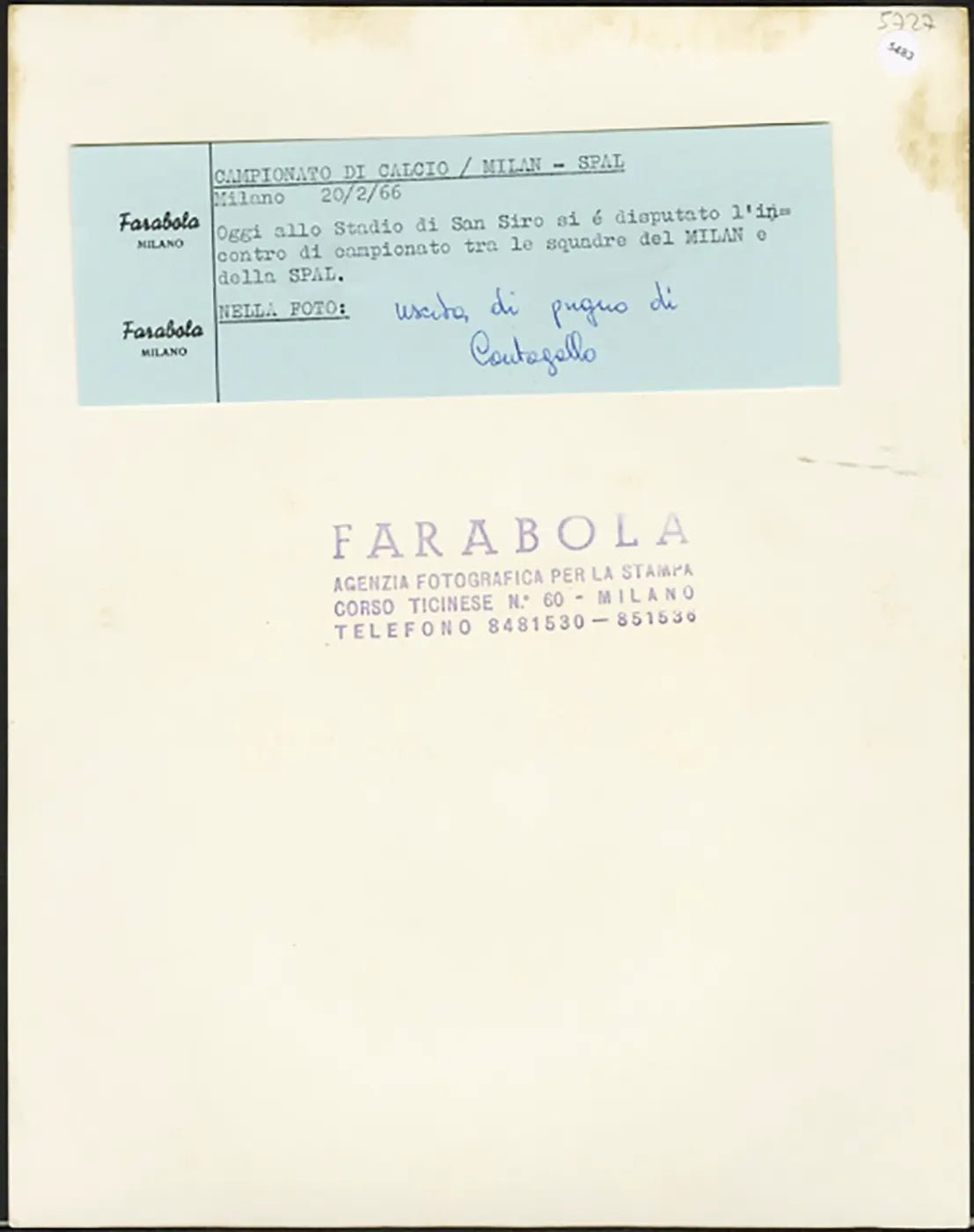 Spal Parata di Cantagallo 1966 Ft 5483 - Stampa 21x27 cm - Farabola Stampa ai sali d'argento