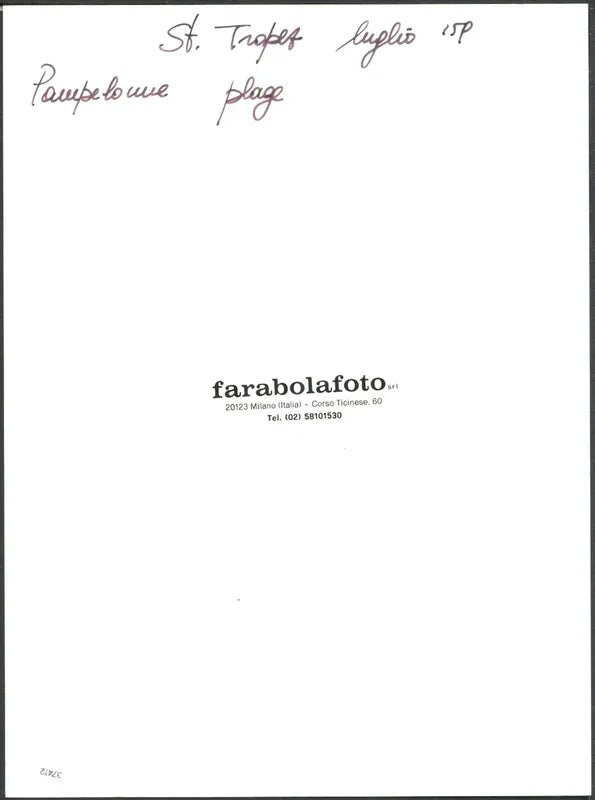 Spiaggia di Pampellone Saint Tropez 1959 Ft 37412 - Stampa 24x18 cm - Farabola Stampa ai sali d'argento