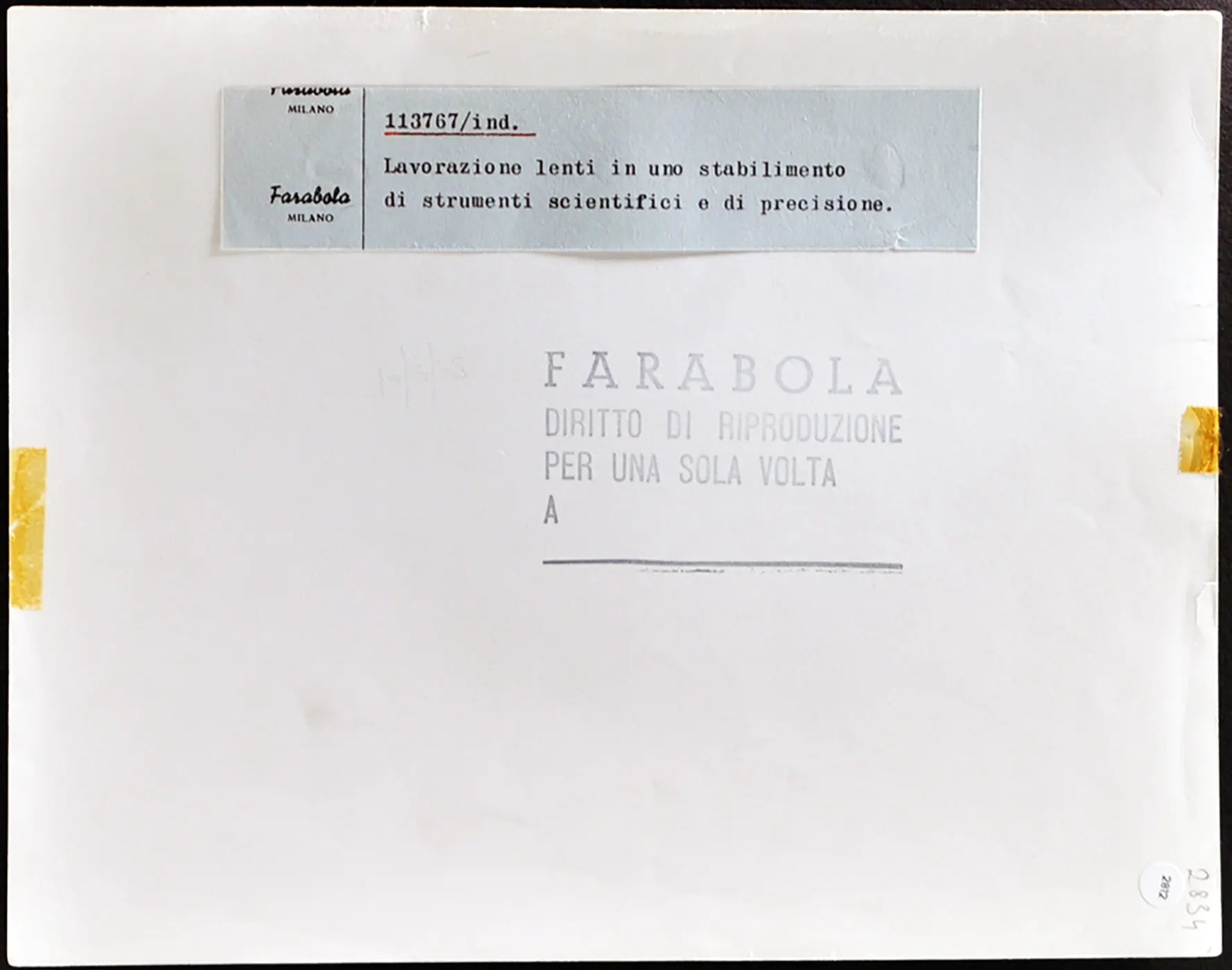 Stabilimento di strumenti di precisione Ft 2812 - Stampa 21x27 cm - Farabola Stampa ai sali d'argento