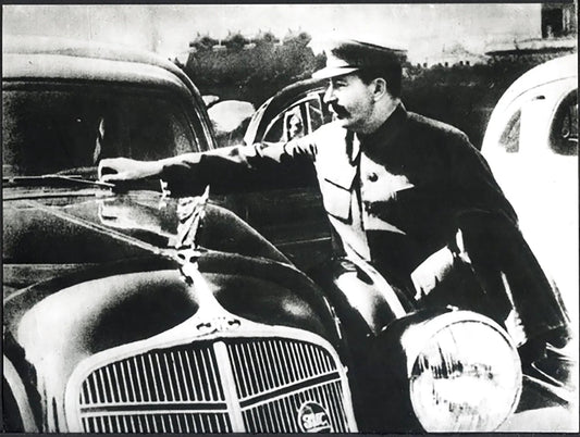 Stalin con un'auto ZIS - 101 1936 Ft 37866 - Stampa 24x18 cm - Farabola Stampa ai sali d'argento