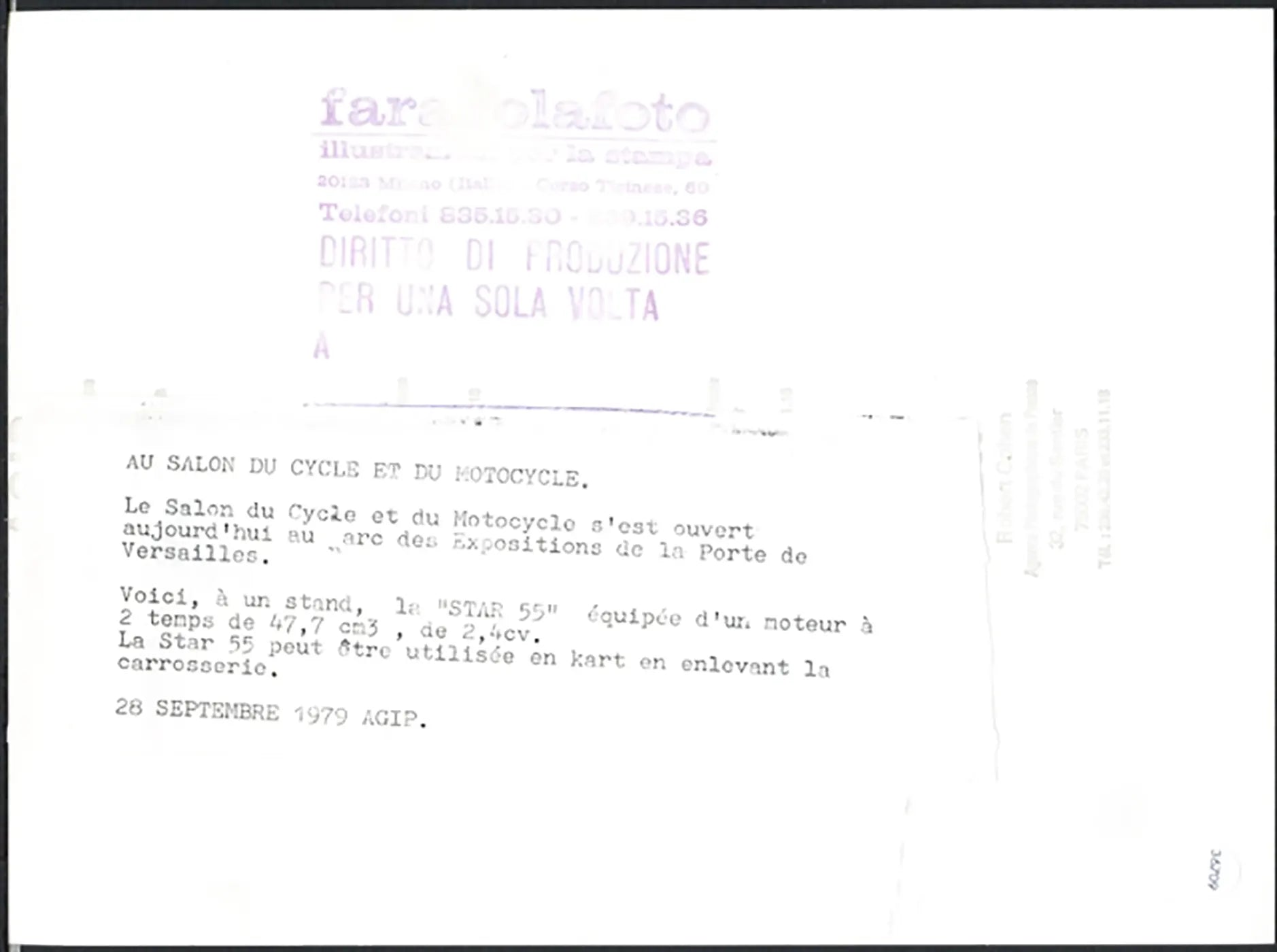 Star 55 Salone Auto Parigi 1979 Ft 36709 - Stampa 24x18 cm - Farabola Stampa ai sali d'argento