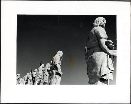 Statue Basilica di San Pietro Roma anni 90 Ft 37718 - Stampa 24x30 cm - Farabola Stampa ai sali d'argento