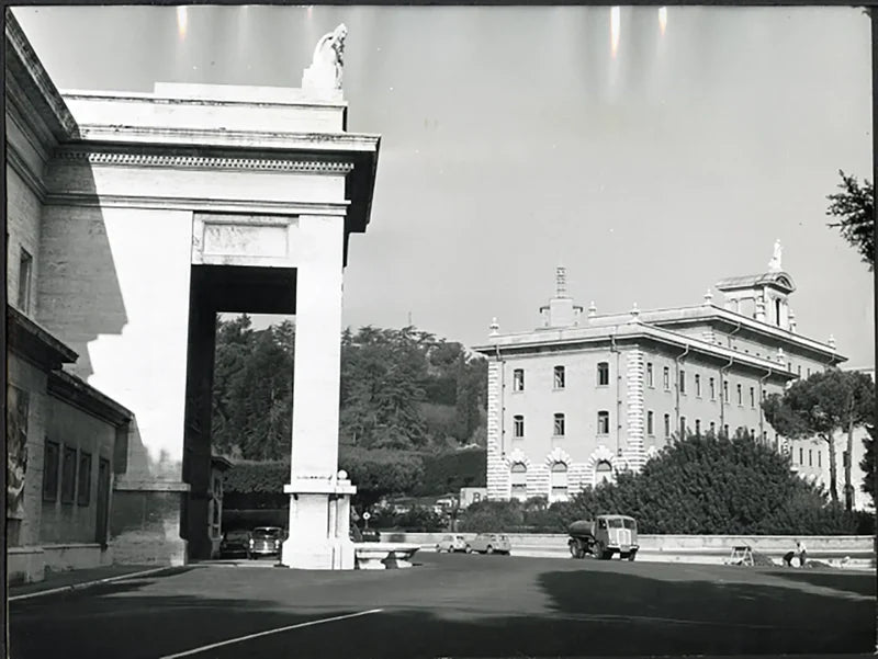 Stazione ferroviaria Città del Vaticano anni 60 Ft 4991 - Stampa 21x27 cm - Farabola Stampa ai sali d'argento