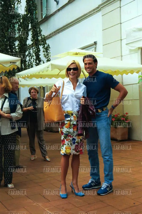 Stefano Bettarini e Simona Ventura, Miss Italia, 1999 - Farabola Immagine digitale