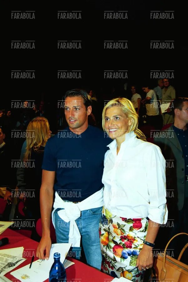 Stefano Bettarini e Simona Ventura, Miss Italia, 1999 - Farabola Immagine digitale