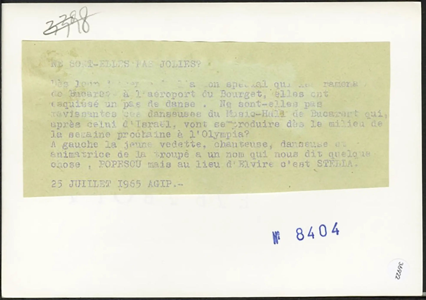 Stella Popescu e starlette 1965 Ft 36922 - Stampa 13x18 cm - Farabola Stampa ai sali d'argento