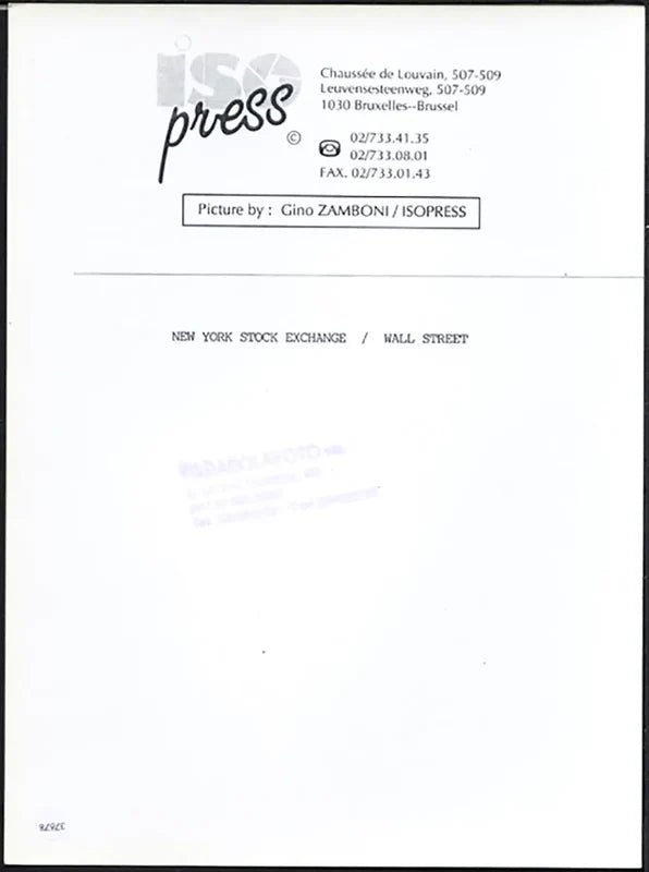 Stock Exchange a New York anni 90 Ft 37678 - Stampa 24x18 cm - Farabola Stampa ai sali d'argento
