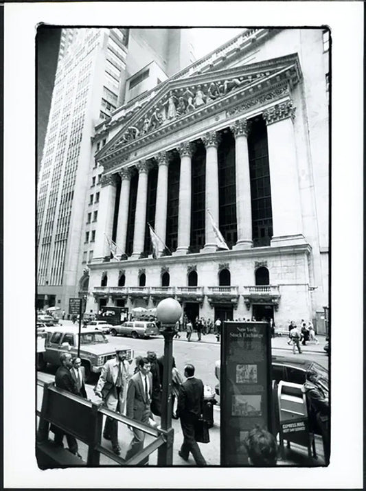 Stock Exchange a New York anni 90 Ft 37678 - Stampa 24x18 cm - Farabola Stampa ai sali d'argento