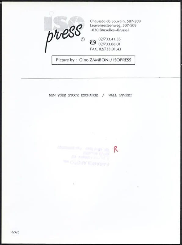 Stock Exchange a New York anni 90 Ft 37679 - Stampa 24x18 cm - Farabola Stampa ai sali d'argento