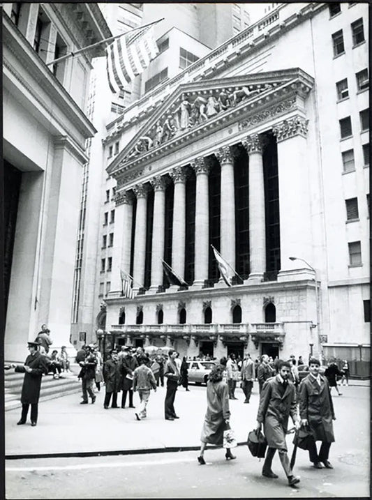 Stock Exchange a New York anni 90 Ft 37679 - Stampa 24x18 cm - Farabola Stampa ai sali d'argento