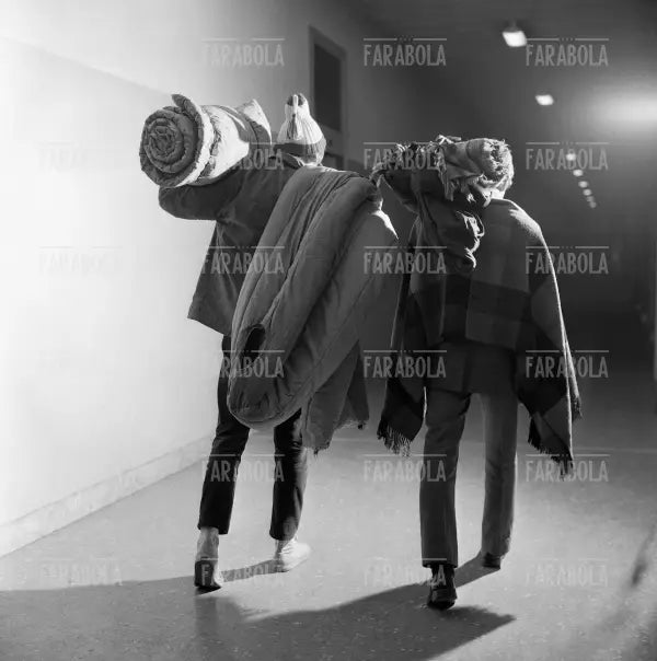 Studenti durante l'occupazione dell'Istituto Ettore Conti, Milano, 1968 - Farabola Immagine digitale