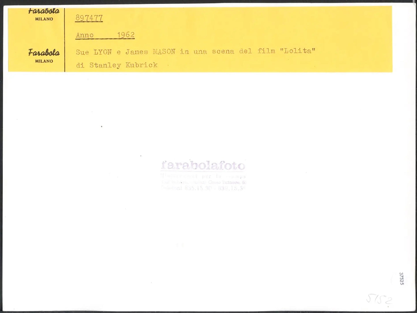 Sue Lyon e James Mason film Lolita 1962 Ft 37525 - Stampa 24x18 cm - Farabola Stampa ai sali d'argento