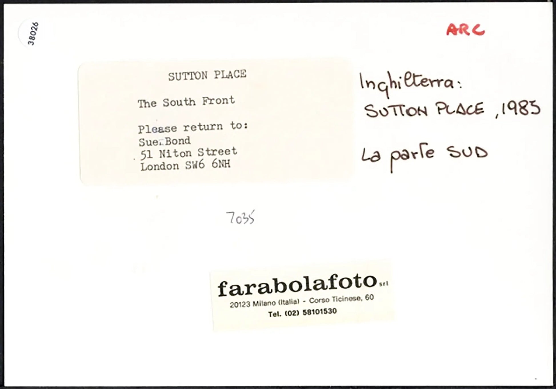 Sutton Place Londra 1985 Ft 38026 - Stampa 18x13 cm - Farabola Stampa ai sali d'argento