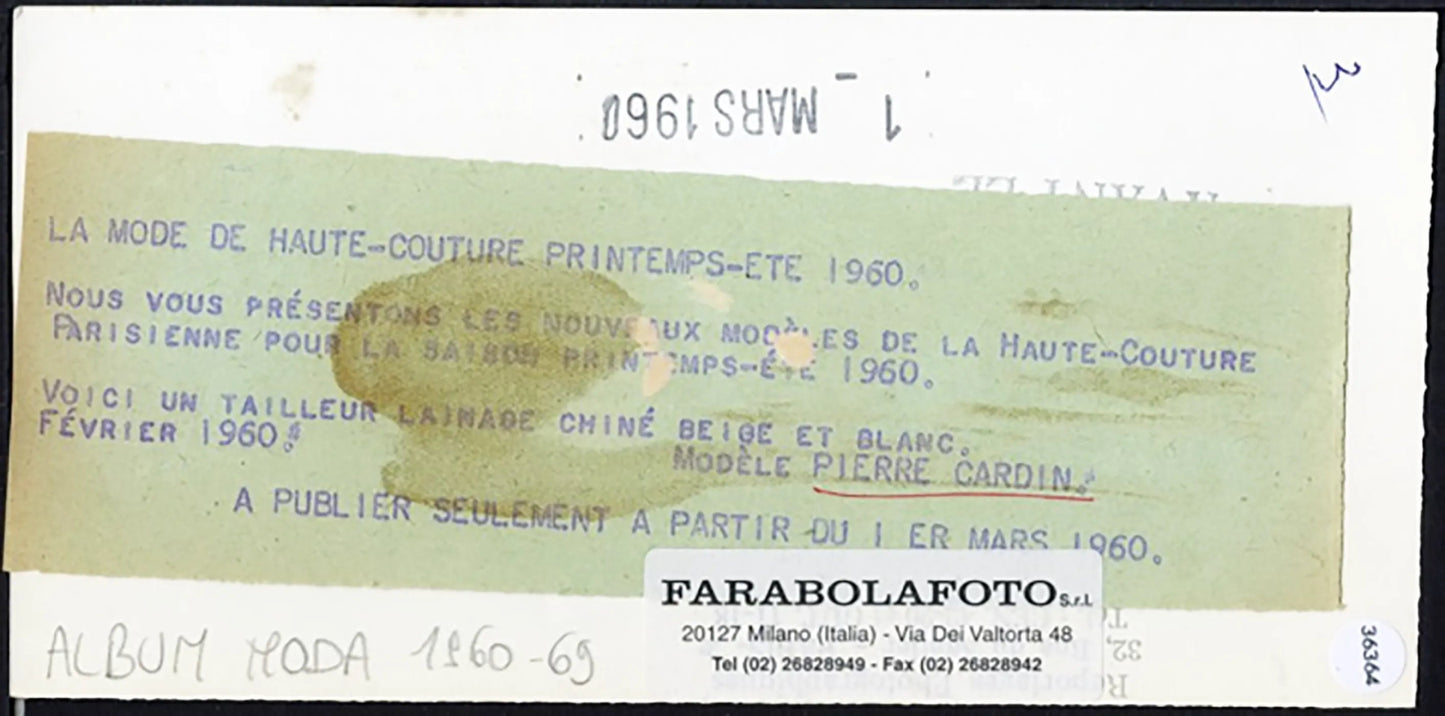 Tailleur Pierre Cardin 1960 Ft 36364 - Stampa 9x18 cm - Farabola Stampa ai sali d'argento