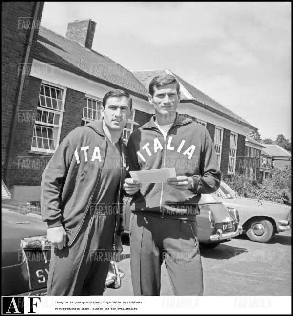Tarcisio Burgnich e Giacinto Facchetti, Mondiali di calcio in Inghilterra, 1966 - Farabola Immagine digitale