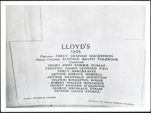 Targa Palazzo Lloyds del 1925 Ft 38044 - Stampa 24x18 cm - Farabola Stampa ai sali d'argento