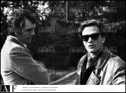 Terence Stamp e Pier Paolo Pasolini sul set del film Teorema, 1968 - Farabola Immagine digitale