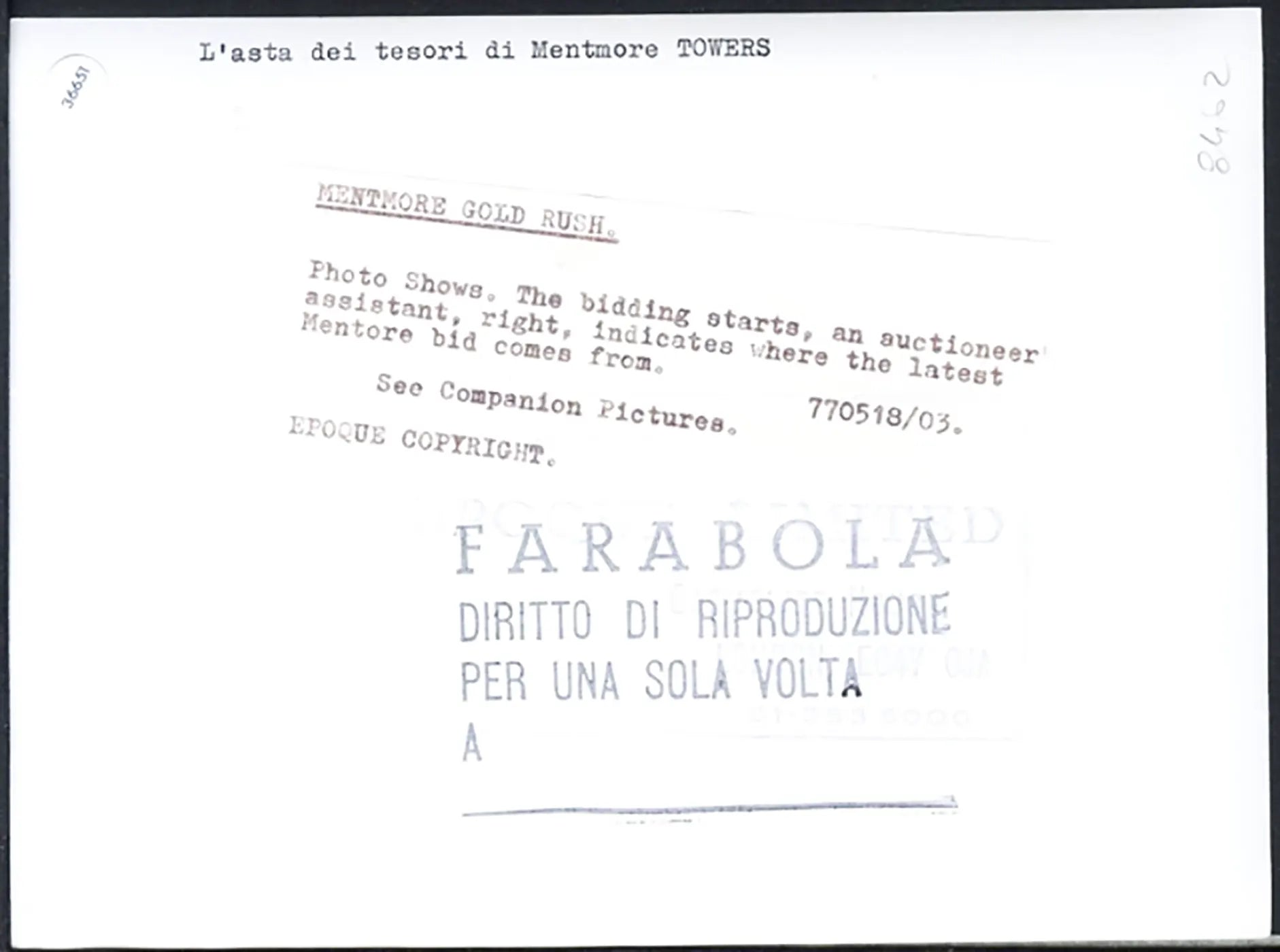 Tesori di Mentmore Towers all'asta 1977 Ft 36651 - Stampa 20x15 cm - Farabola Stampa ai sali d'argento