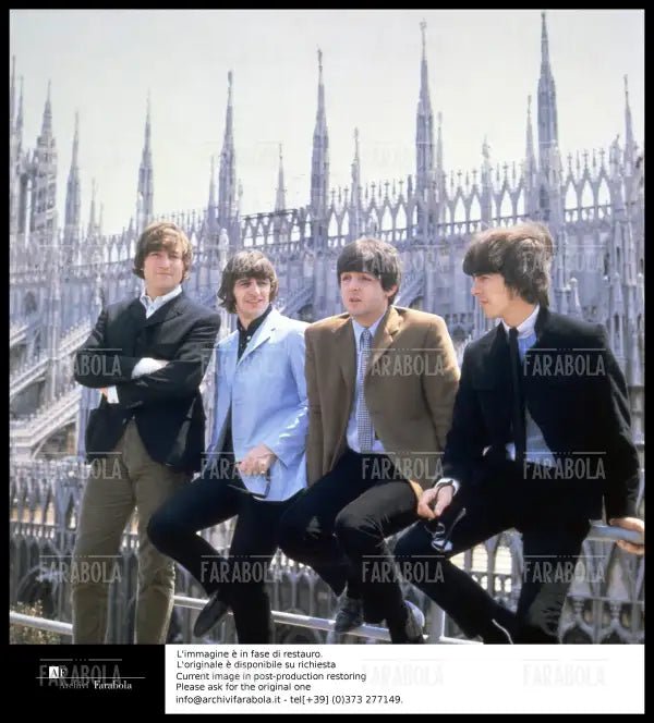 The Beatles al Duomo, Concerto dei Beatles, Milano, 1965 - Farabola Immagine digitale