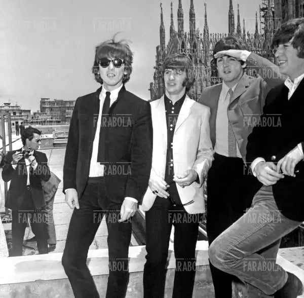 The Beatles al Duomo, Concerto dei Beatles, Milano, 1965 - Farabola Immagine digitale