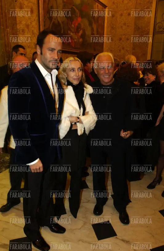 Tom Ford, Franca Sozzani e Giorgio Armani, Premio Giornalismo a Franca Sozzani, Milano, 2004 - Farabola Immagine digitale