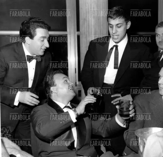 Tony Dallara, Luciano Tajoli e Adriano Celentano, Festival di Sanremo, 1961 - Farabola Immagine digitale