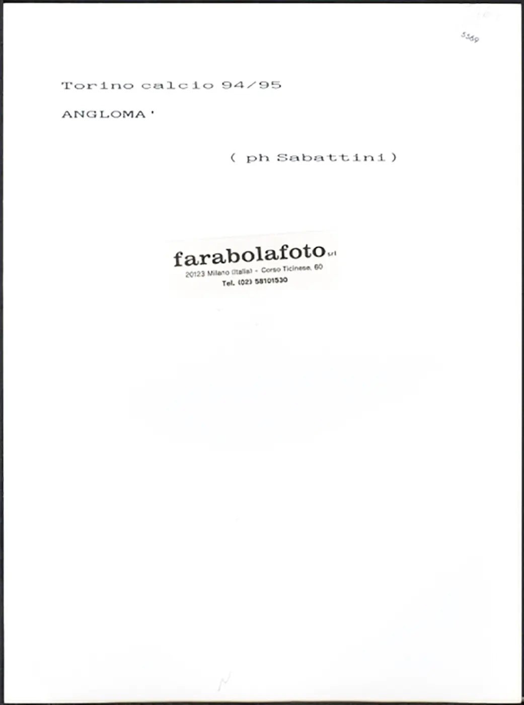 Torino Anglomà stagione 1994 - 1995 Ft 5569 - Stampa 24x18 cm - Farabola Stampa ai sali d'argento