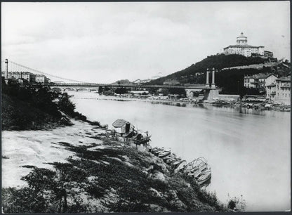 Torino Riva del Po, '900 Ft 3176 - Stampa 24x18 cm - Farabola Stampa ai sali d'argento