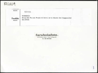 Torino Riva del Po primo 900 Ft 36173 - Stampa 24x18 cm - Farabola Stampa ai sali d'argento (anni 90)