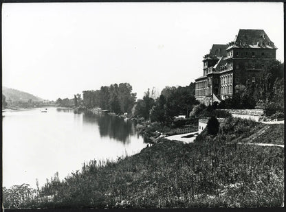 Torino Riva del Po primo 900 Ft 36178 - Stampa 24x18 cm - Farabola Stampa ai sali d'argento (anni 90)