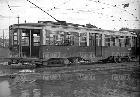 Tram al capolinea, Milano, 1951 - Farabola Immagine digitale