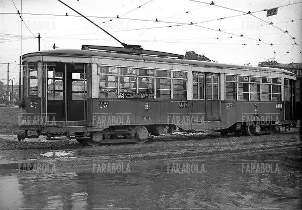 Tram al capolinea, Milano, 1951 - Farabola Immagine digitale