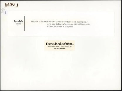 Trasmettitore per telegrafia senza fili Ft 3395 - Stampa 24x18 cm - Farabola Stampa ai sali d'argento (anni 90)