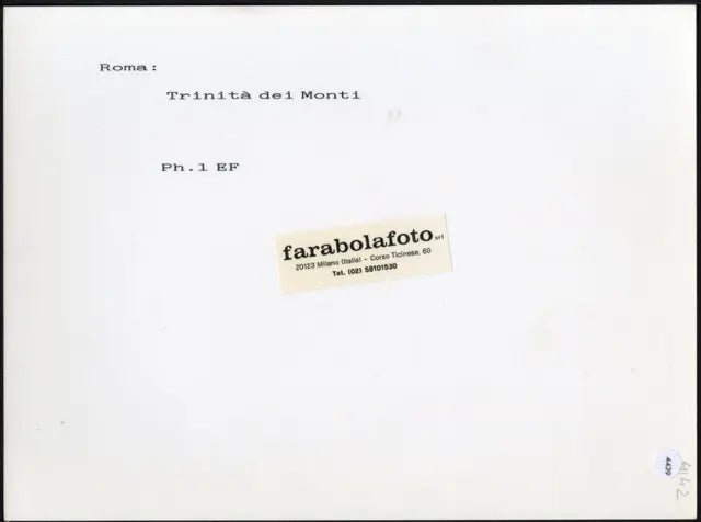 Trinità dei Monti Roma anni 90 Ft 4439 - Stampa 24x18 cm - Farabola Stampa ai sali d'argento