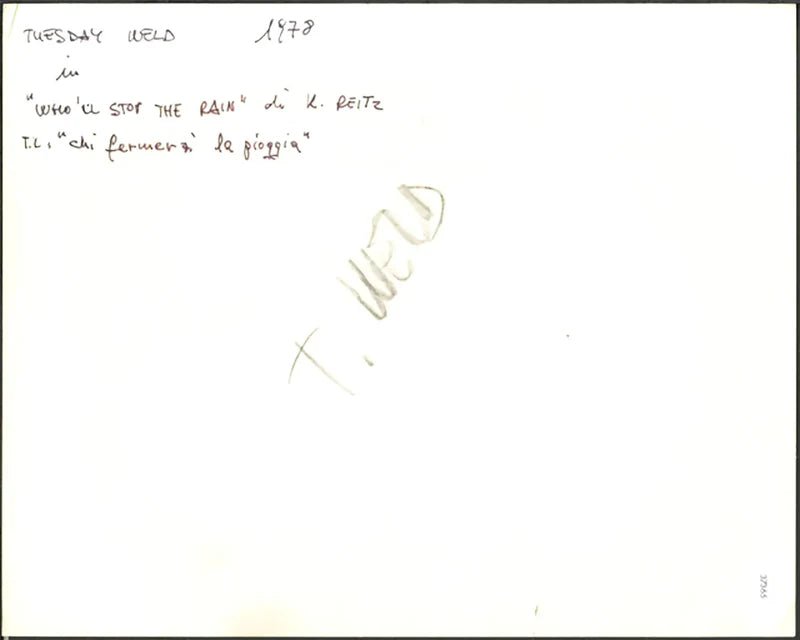 Tuesday Weld film Chi fermerà la pioggia Ft 37365 - Stampa 20x25 cm - Farabola Stampa ai sali d'argento