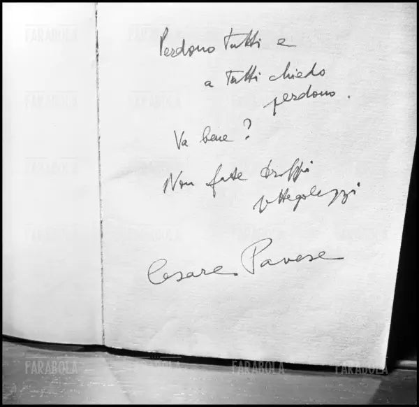 Ultimo messaggio di Cesare Pavese, 1950 - Farabola Immagine digitale