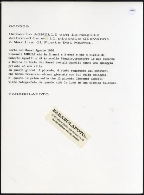 Umberto Agnelli a Forte dei Marmi 1966 Ft 35857 - Stampa 24x18 cm - Farabola Stampa ai sali d'argento (anni 90)