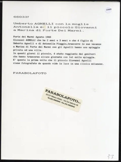 Umberto Agnelli a Forte dei Marmi 1966 Ft 35860 - Stampa 24x18 cm - Farabola Stampa ai sali d'argento (anni 90)